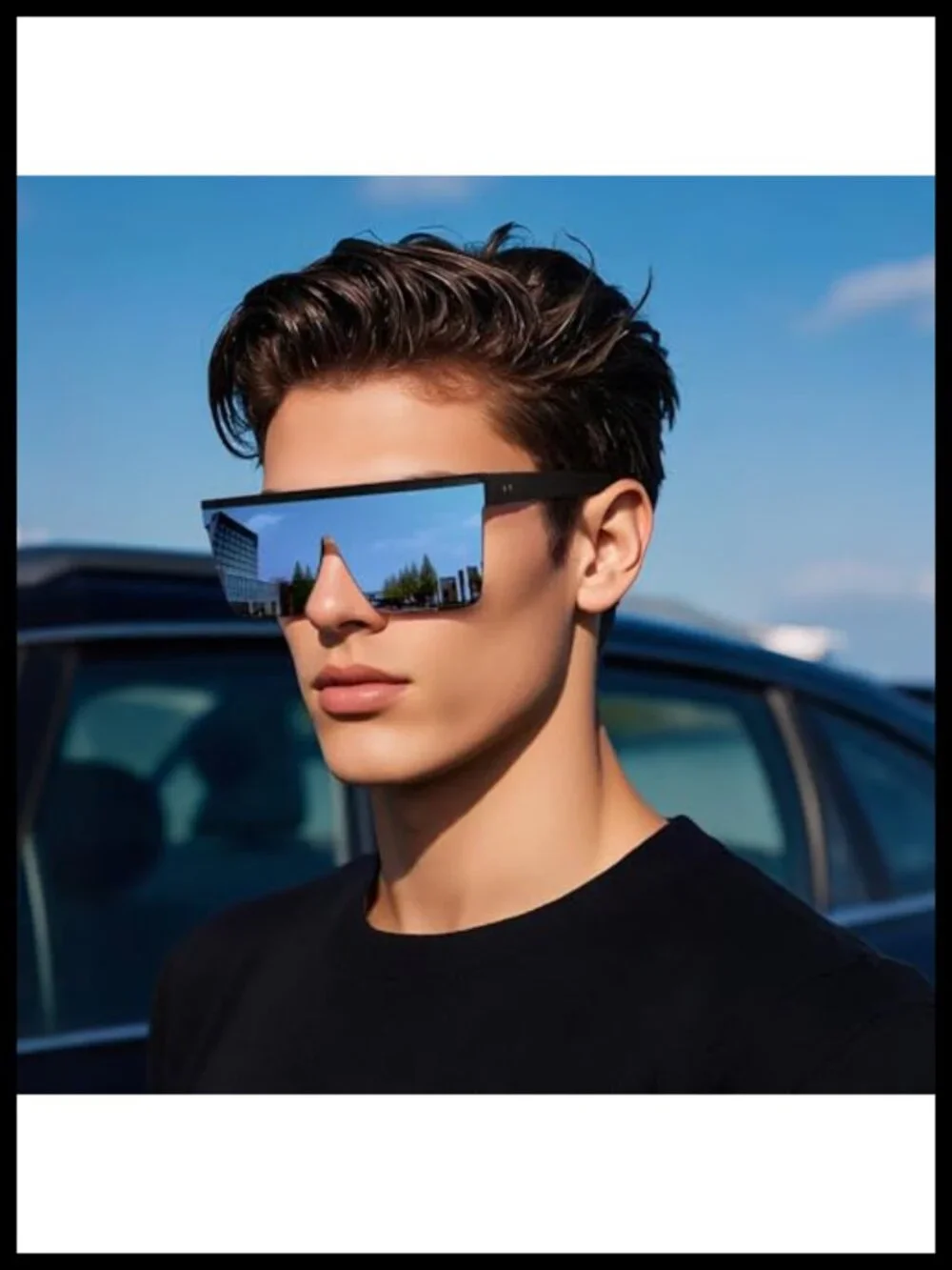 Oversized Square Sunglasses UV400 Protection